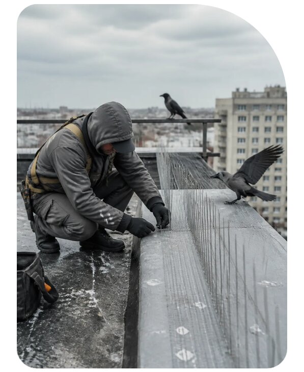 Защита от ворон под ключ в Салавате по цене от 5335 р. | Сенат-Слв